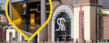 Hertz agence location voiture en gare de train oncf Marrakech