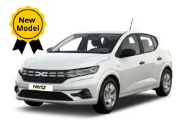 Hertz Dacia Sandero Streetway BVM car rental at ONCF train station in Morocco