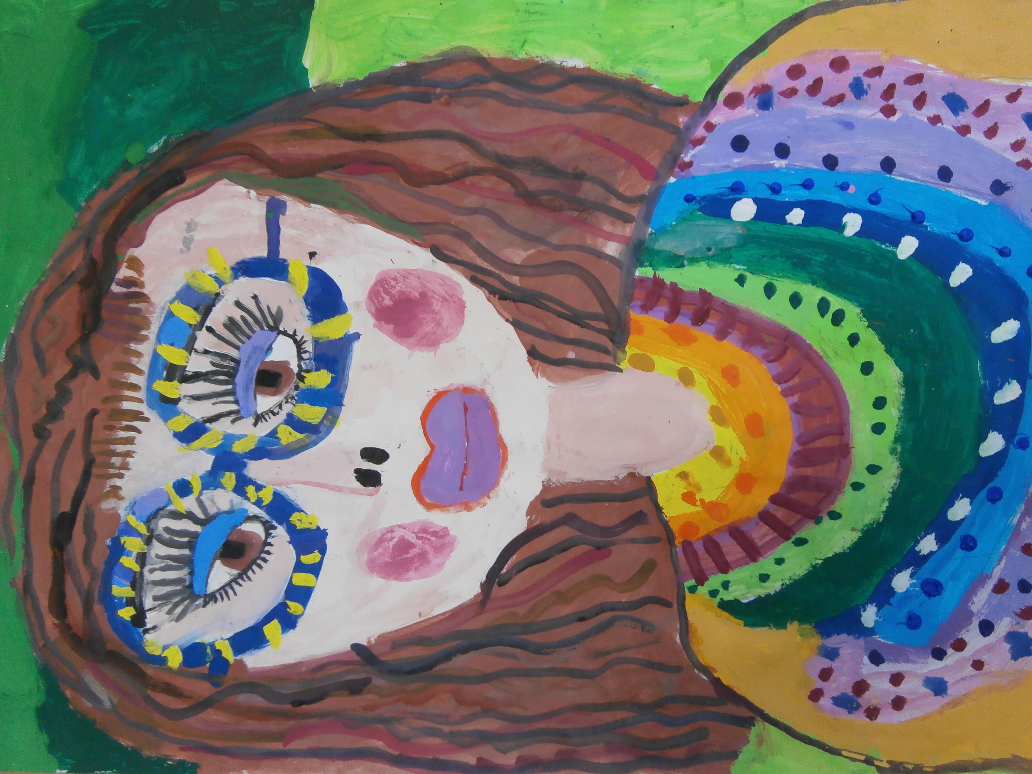 Цветомир Маринов, 7 г., „Портрет на момиче със зелени очила“ 