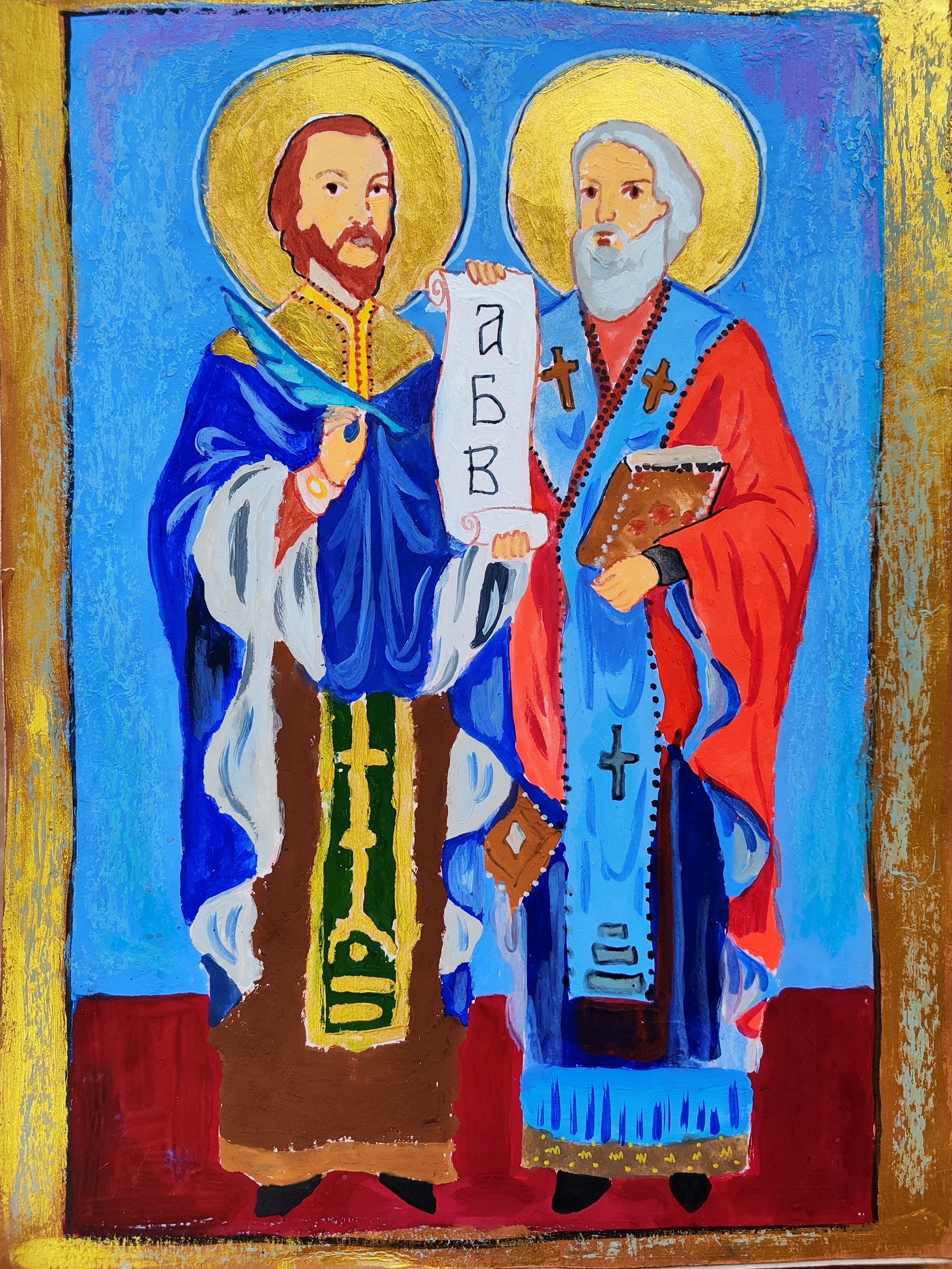 Икона Св. Св. Кирил и Методии, Теодора Марчева, 7 г.