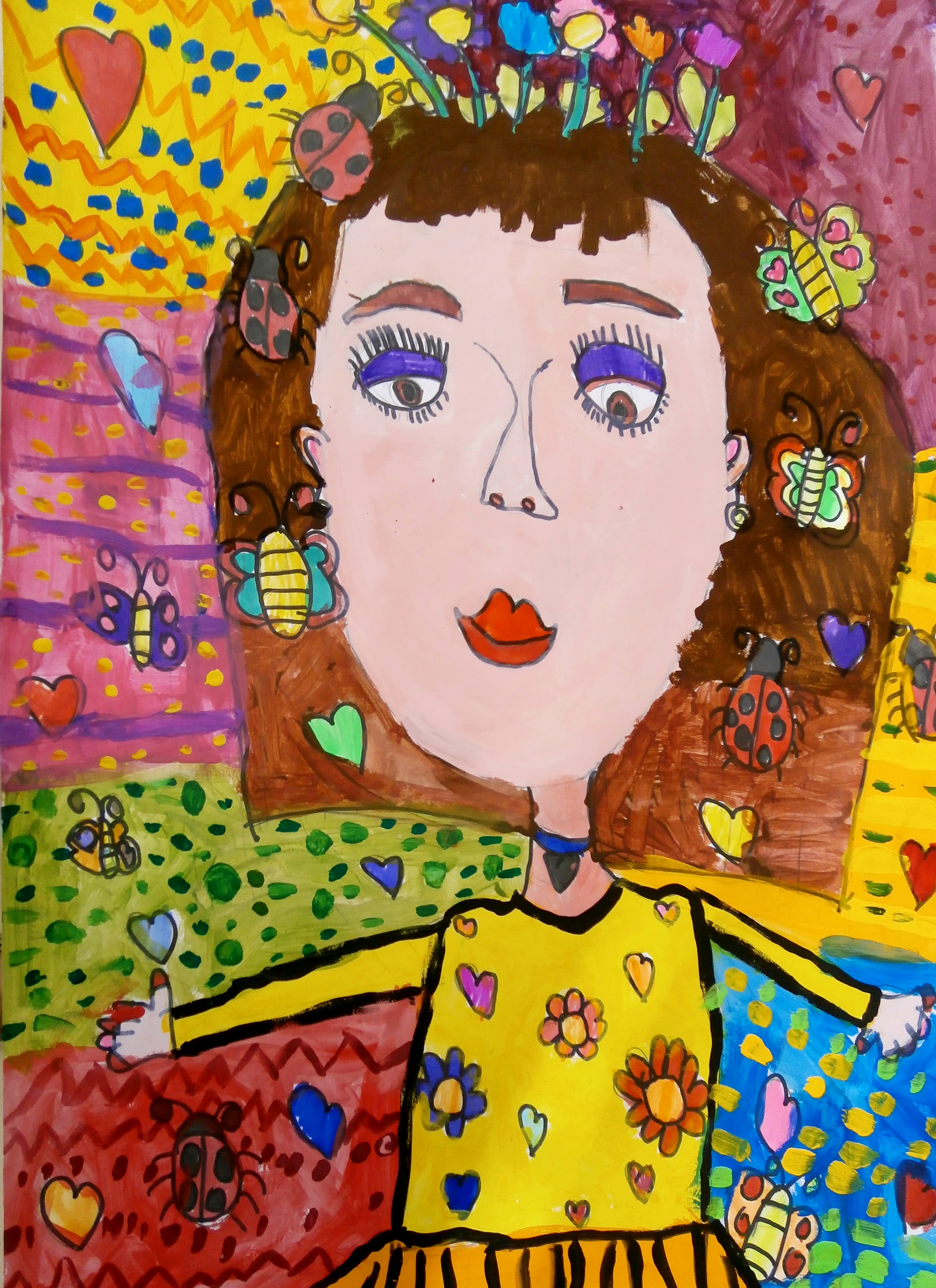 "Дарявам радост и щастие". Калина Бързашка, 7 г.