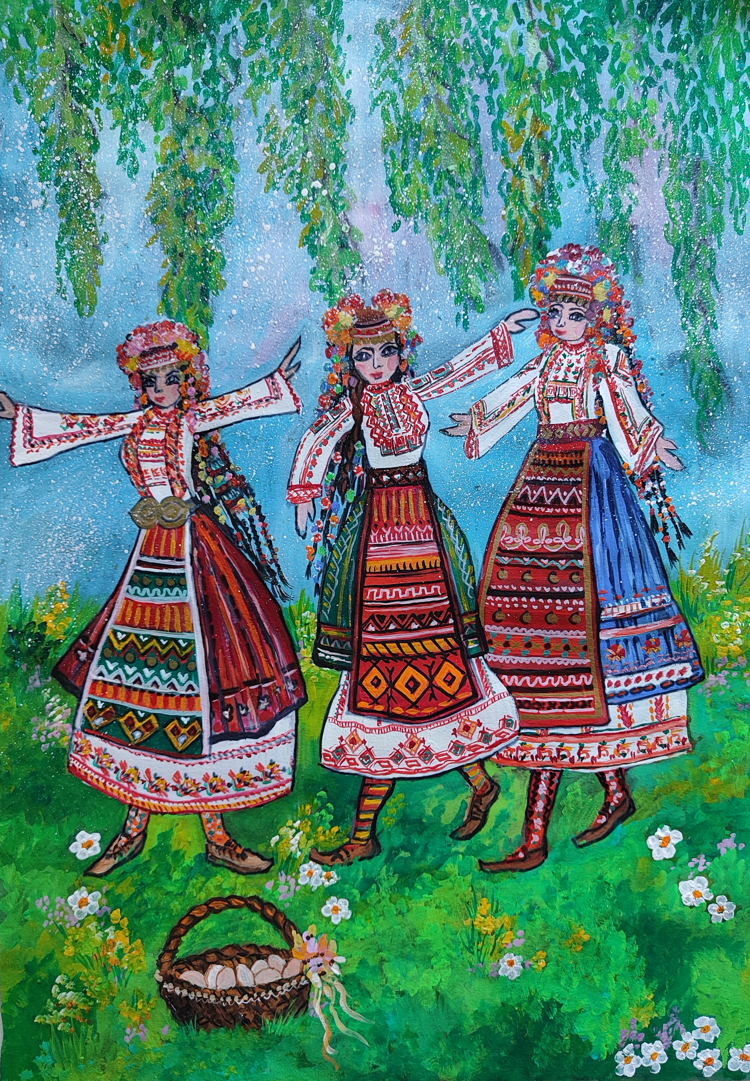 "Танцуващи лазарки". Ния Катушева, 15 год. 