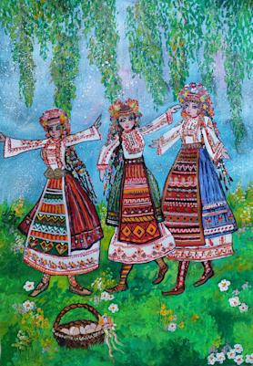 "Танцуващи лазарки". Ния Катушева, 15 год.