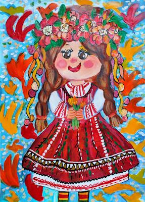 "Малка лазарка". Мария Вангелова, 8 год.