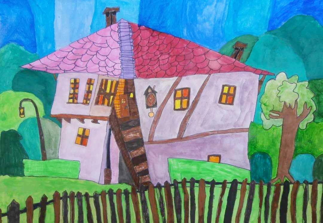 Къща в Боженци по залез