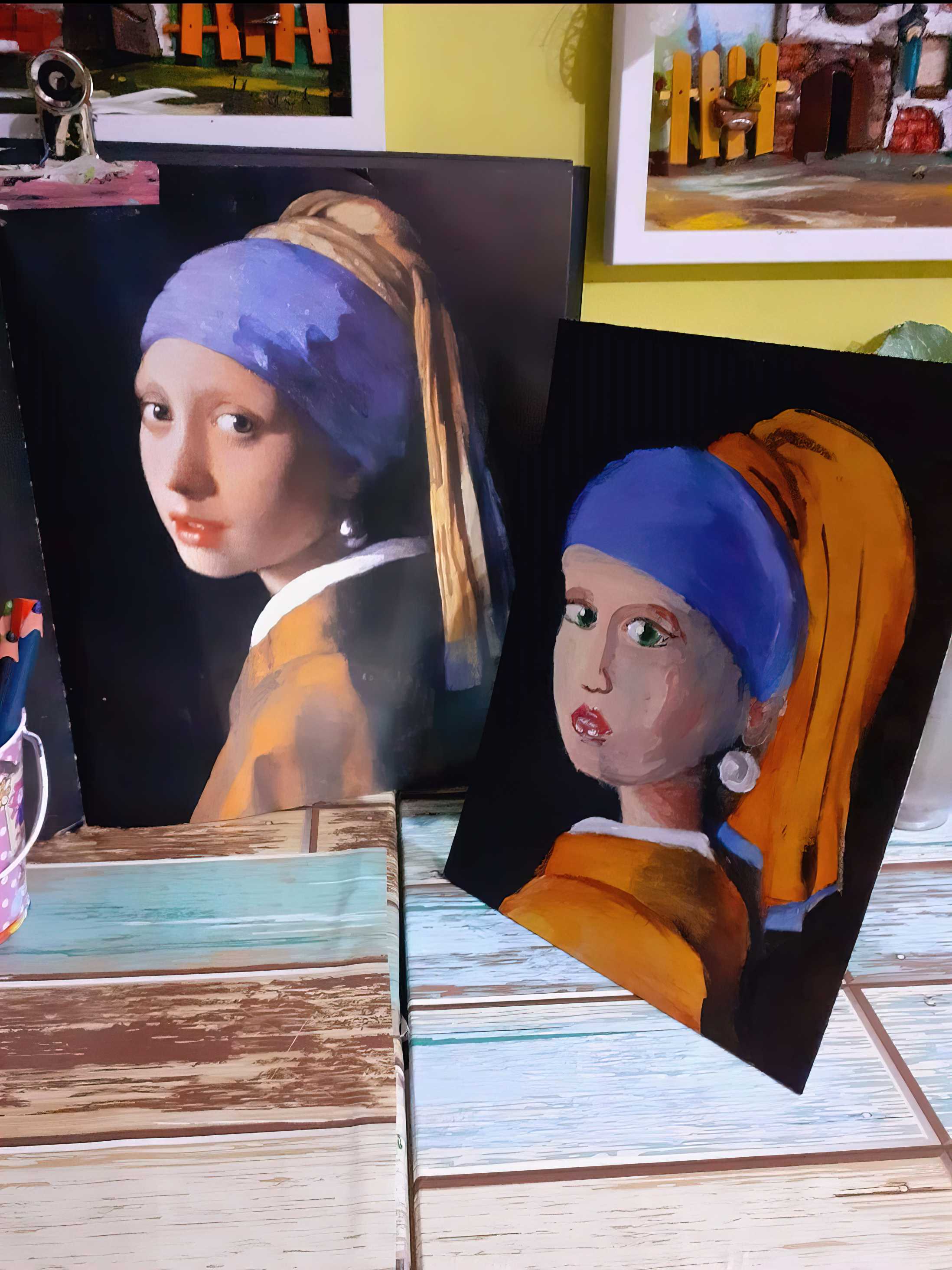 "Момиче с перлена обица". Сара Стеванович, 9 г. 