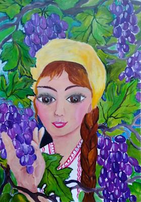 "Гроздобер". Мелиса Мустафа Мюмюн, 11 год.