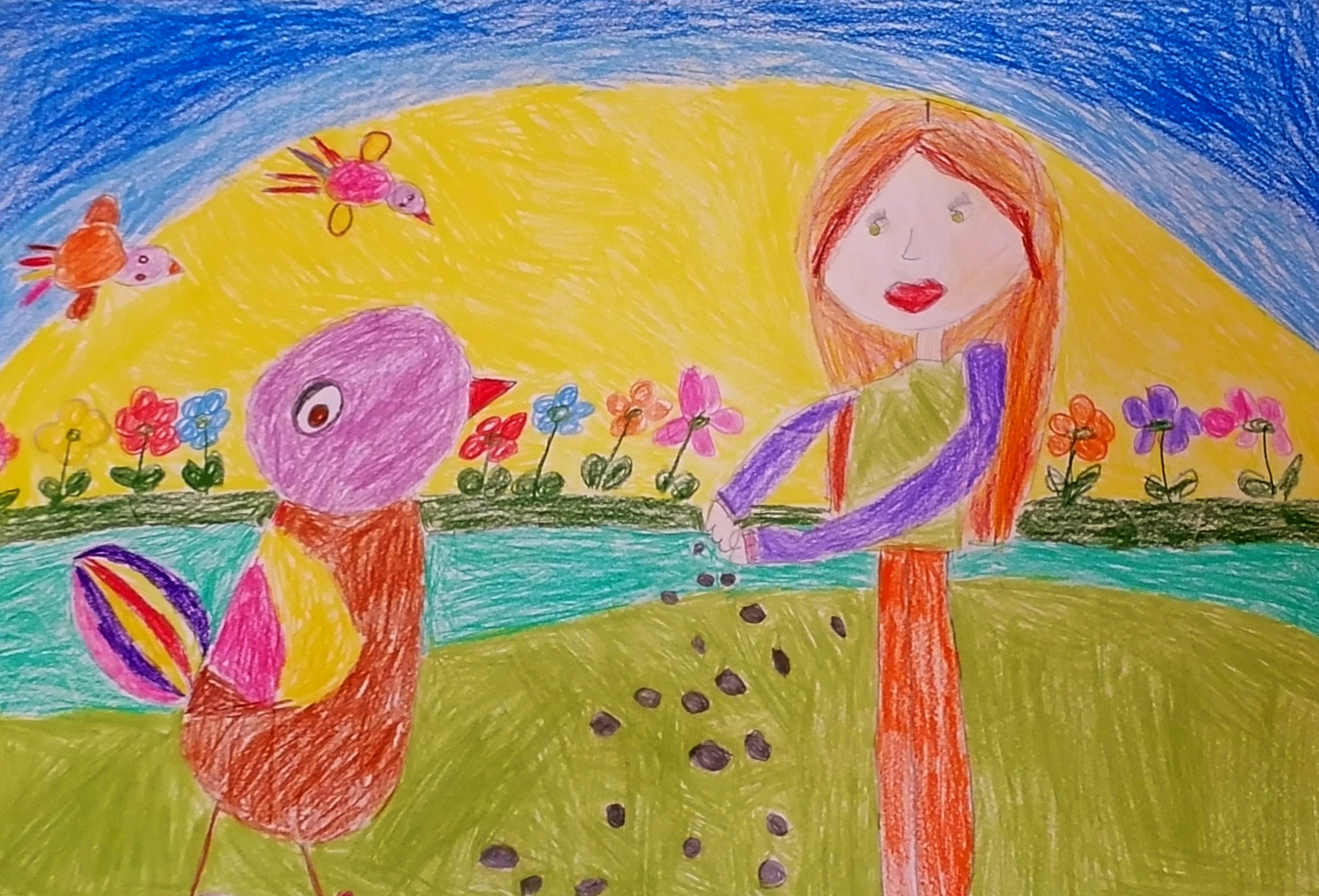 "Зрънца за врабчетата". Алекса Димова, 5 г.