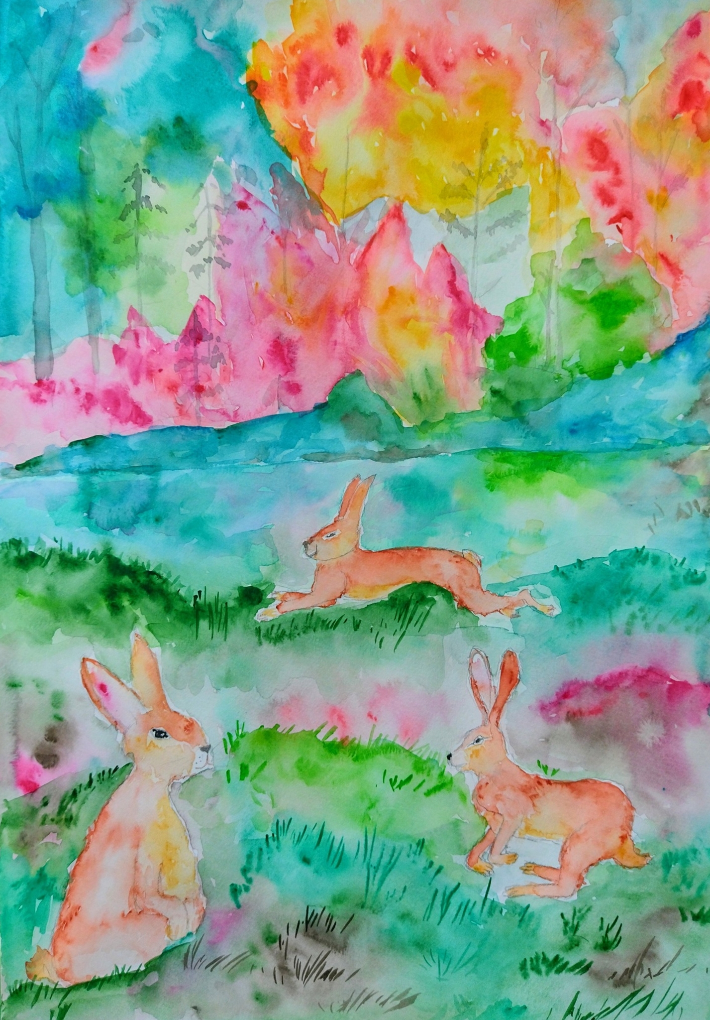 Акварелна импресия по произведение на Марин Големинов