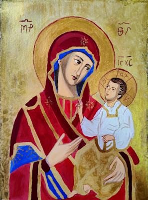 Икона на Дева Мария и Исус Христос, Димитър Паскалев 15 г.