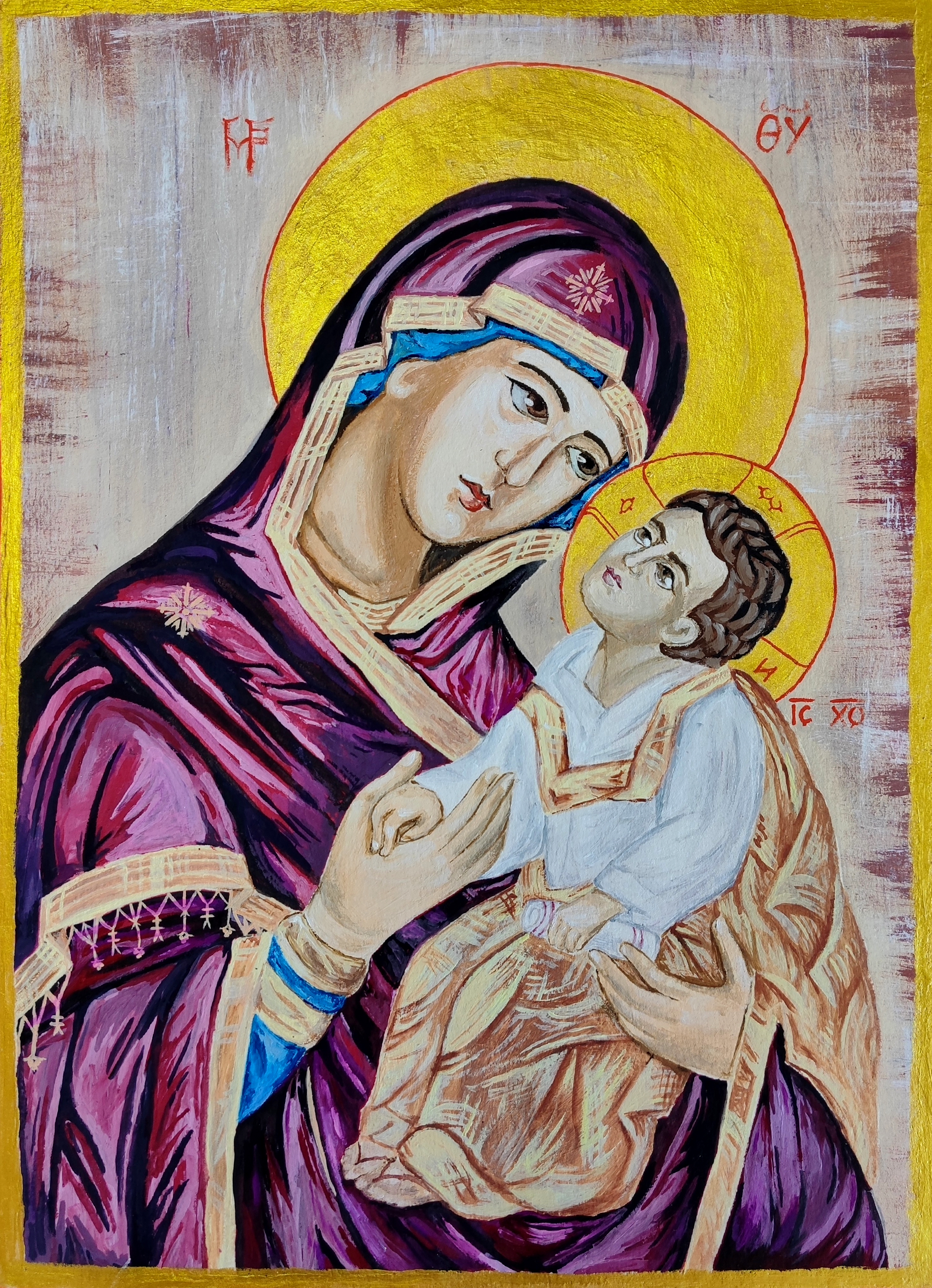 Икона на Дева Мария и Младенеца, Мартина Василева, 16 г. 