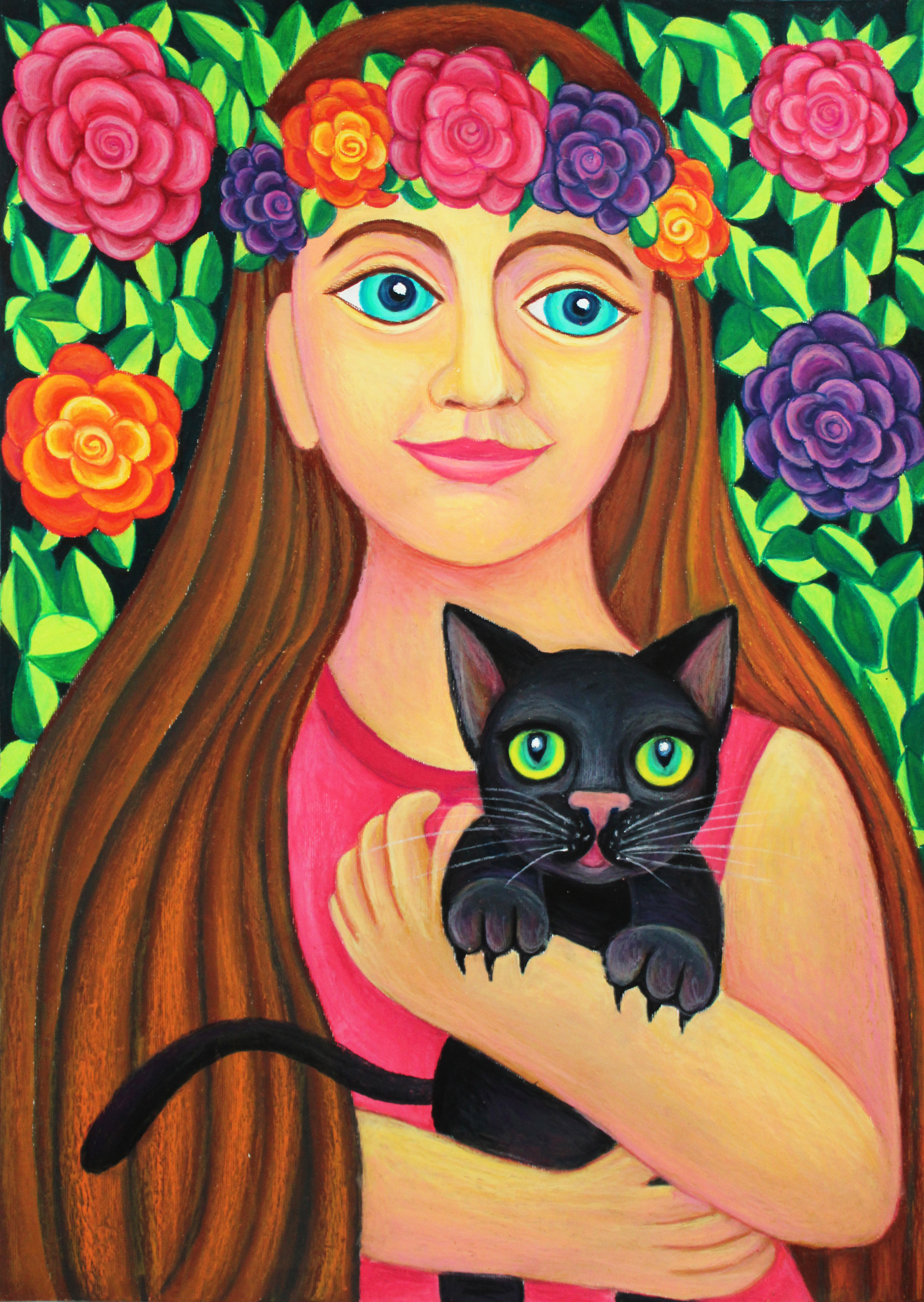 Момиче с котка