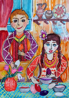 "Преди Великден". Анелия Александрова, 8 год.