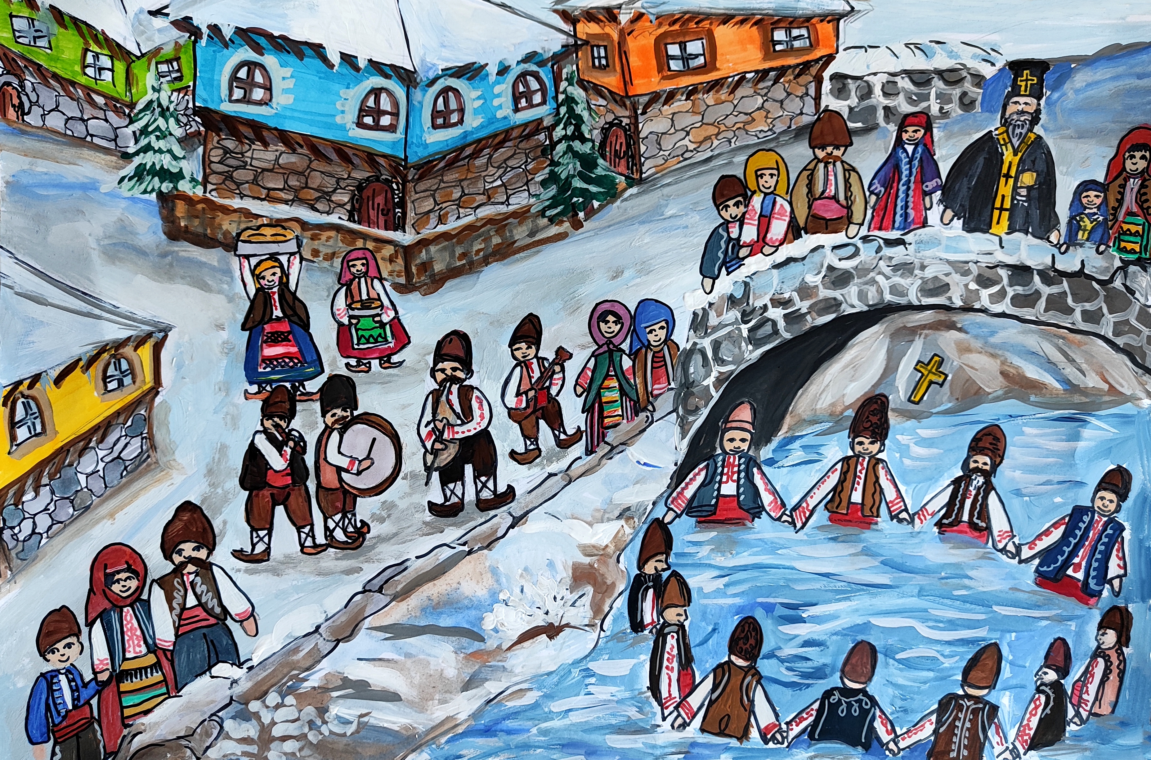 "Богоявление - изваждане на кръста". Кремена Готованска, 9 год. 