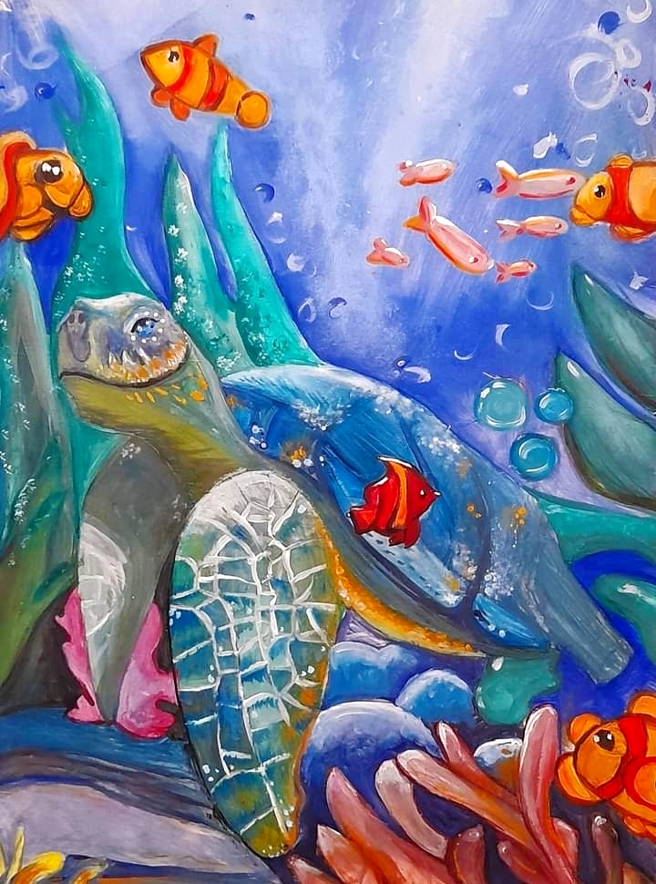 "Чудесата на морското дъно". Нелина Петкова, 14 г.