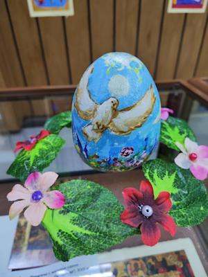 Яйце от керамика, Никол Чаушева 15г., Имаш само това, което си дал, Пастело