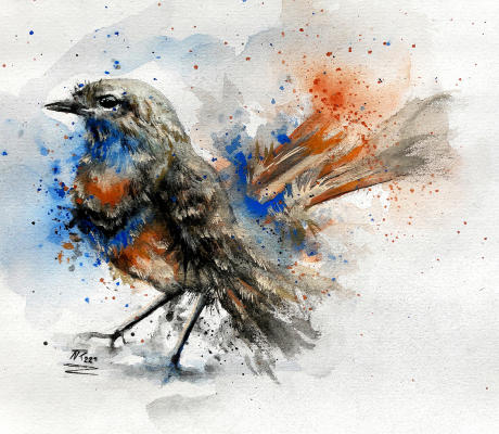 Bird (2021), akvarel