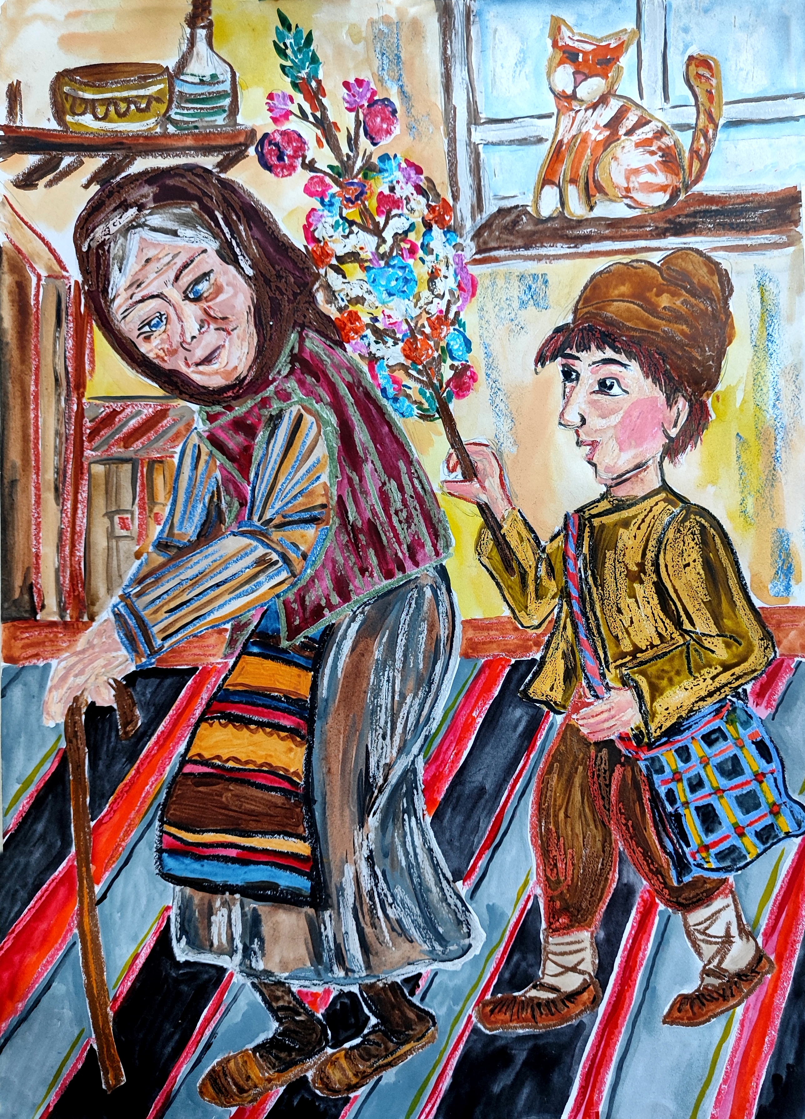 "Сурвакане на прабаба". Денислав Китанов, 13 год.