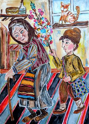 "Сурвакане на прабаба". Денислав Китанов, 13 год.