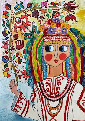 "Лазарка с шевица". Дарина Петкова, 9 год.