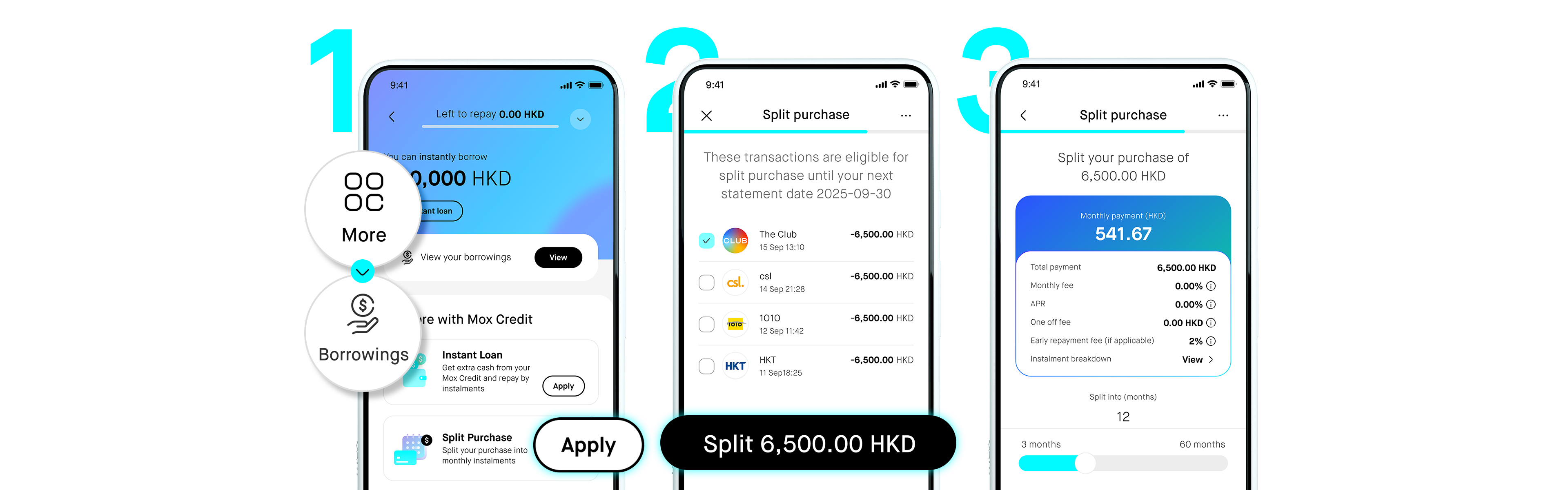 how to do split purchase