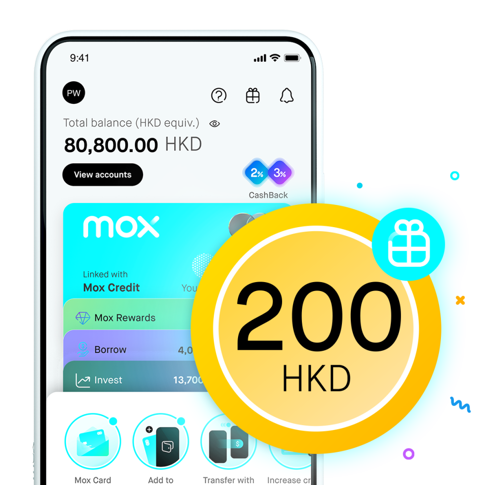 1st Reward: Open Mox Account to earn HKD200 instantly