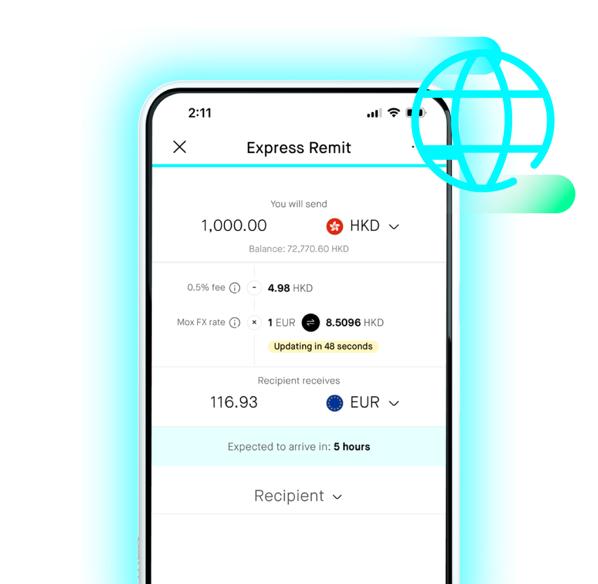 Enjoy daily interest rate on your account Smart saving Mox