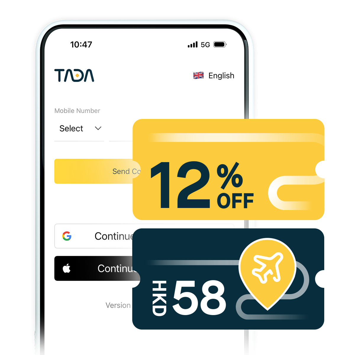 Exclusive offer: TADA welcome discounts + airport taxi rides savings up to HKD256