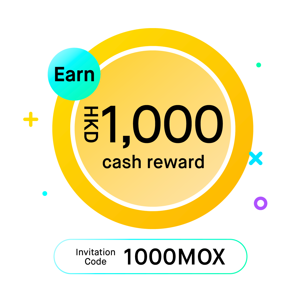 Open a Mox Account with “1000MOX” and apply for a Mox Credit Card² – earn HKD1,000!