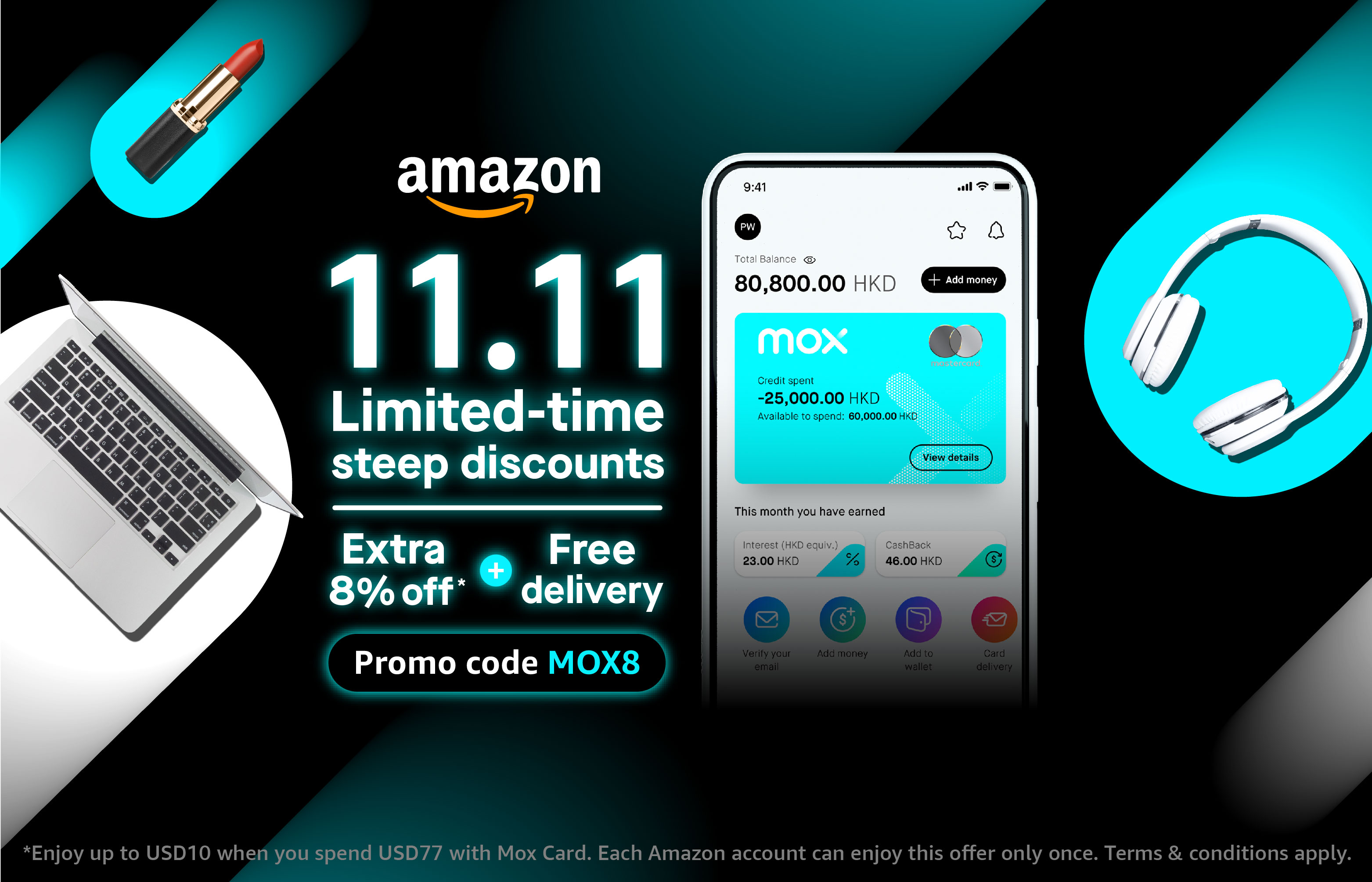 Get 8% off at Amazon.com for the holidays! | Mox