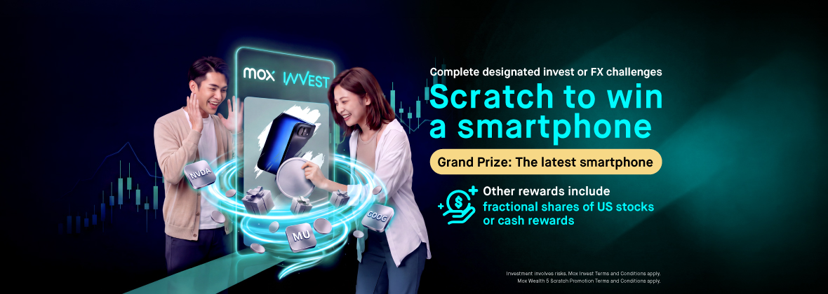 Fancy a new smartphone? 📲 Invest & forex to earn a Mox Scratch Card🎁 Latest smartphone, top US stocks or cash awaits!