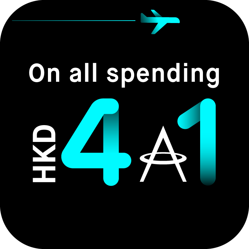 Enjoy HKD4️⃣ = 1️⃣ mile on all spendings