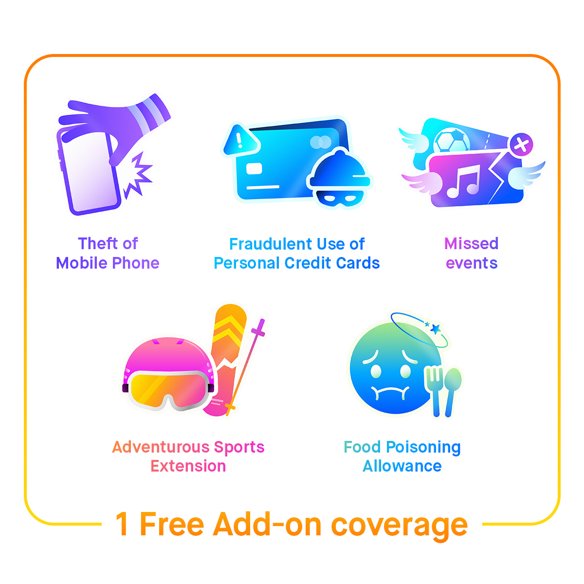 Limited-time offer: 1 FREE add-on coverage of you choice🎉