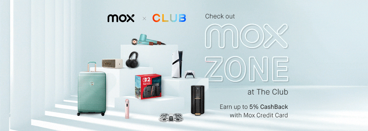 Mox Zone is now on The Club – enjoy year-round deals + up to 5% CashBack