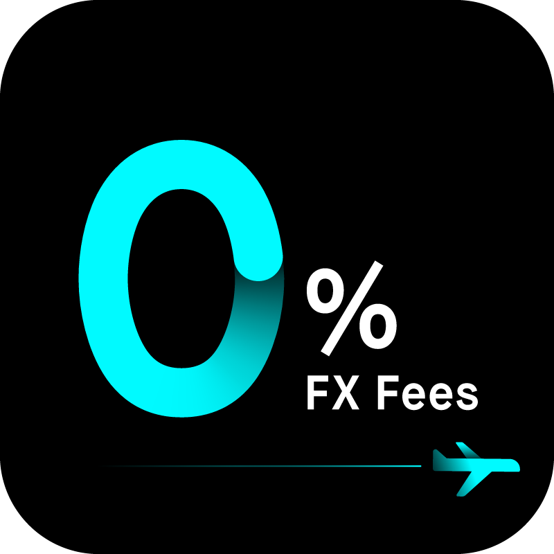 0️⃣% FX Fees², same great rates at home and abroad!