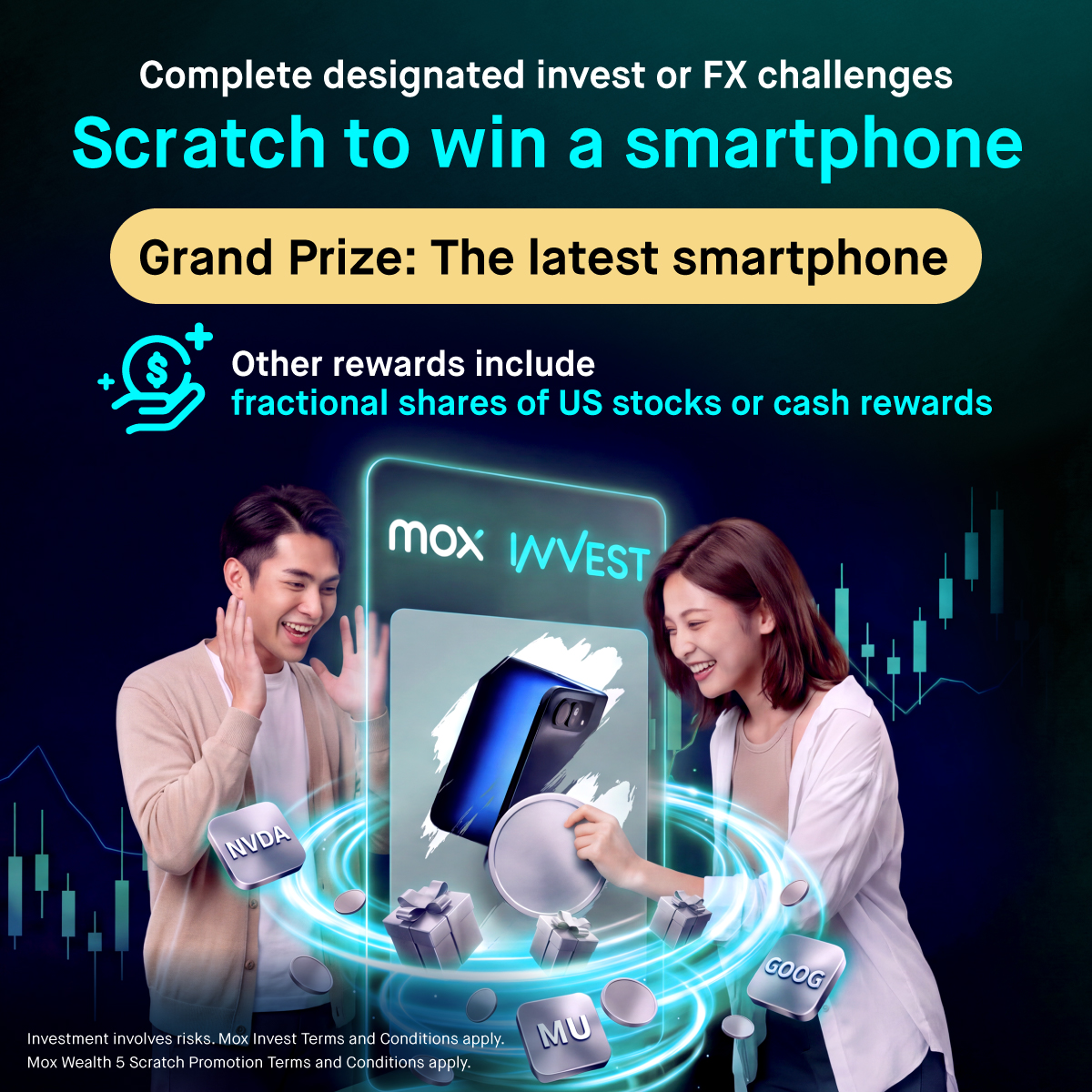 🎊Scratch to win the latest smartphone, top US stocks or cash rewards