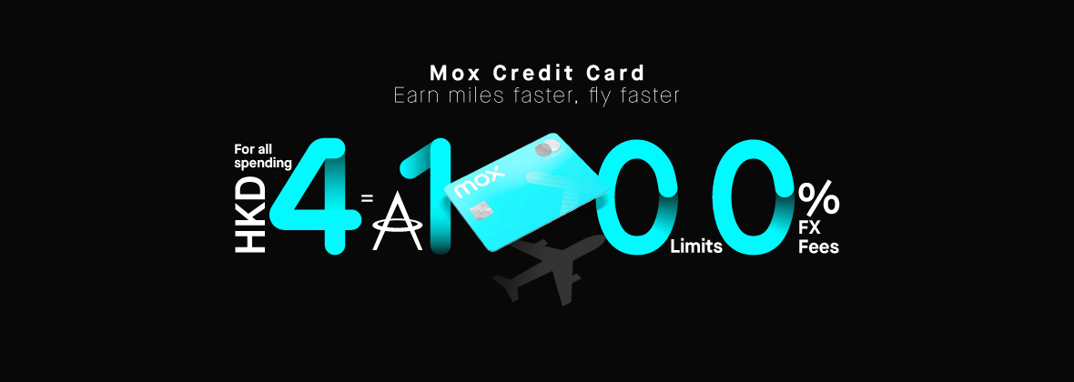 Introducing the all-new Mox Credit Card "4️⃣ 1️⃣ 0️⃣ 0️⃣" mile-earning code! ‍✈️