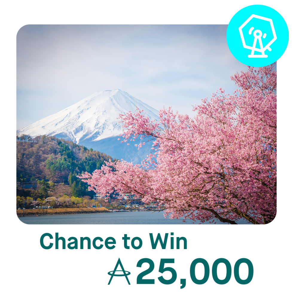 Get ready to win 25,000 Miles⁵ for a round-trip ticket to Japan 
