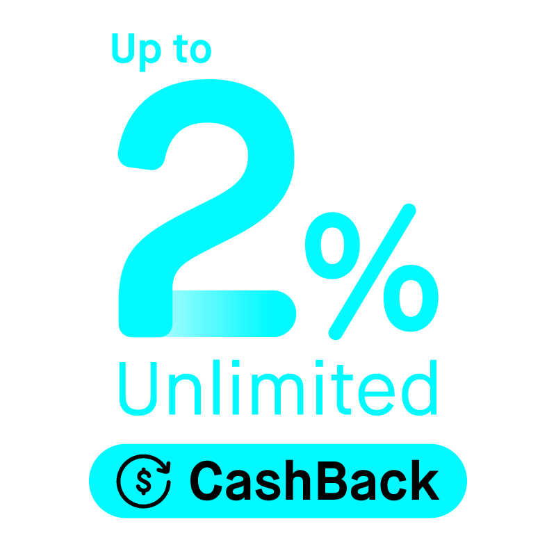 Apply now: Earn up to 2% Unlimited CashBack⁴ on your rent, anytime, anywhere