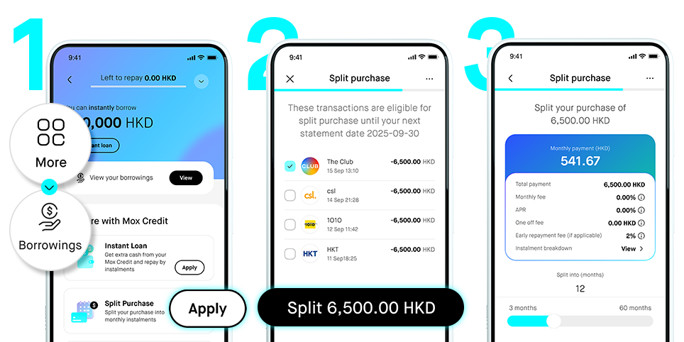 how to do split purchase