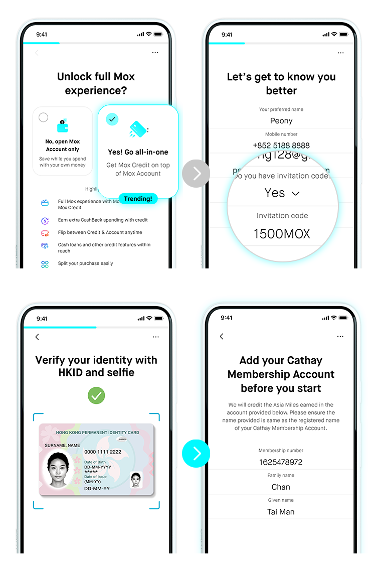 1500 Mox open account steps
