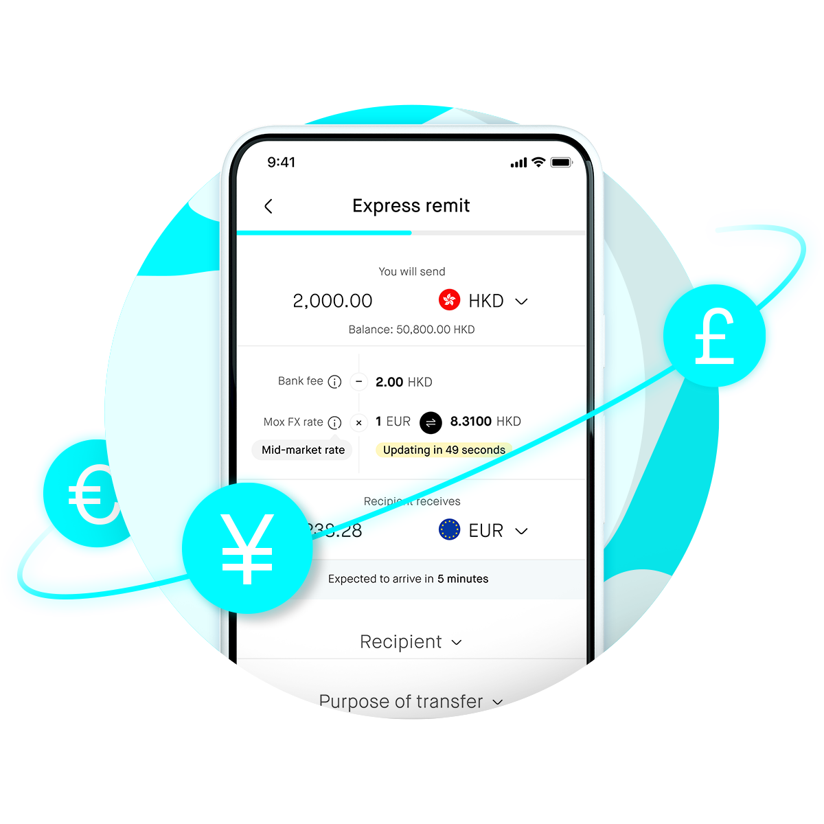 Global transfer – anytime, anywhere 