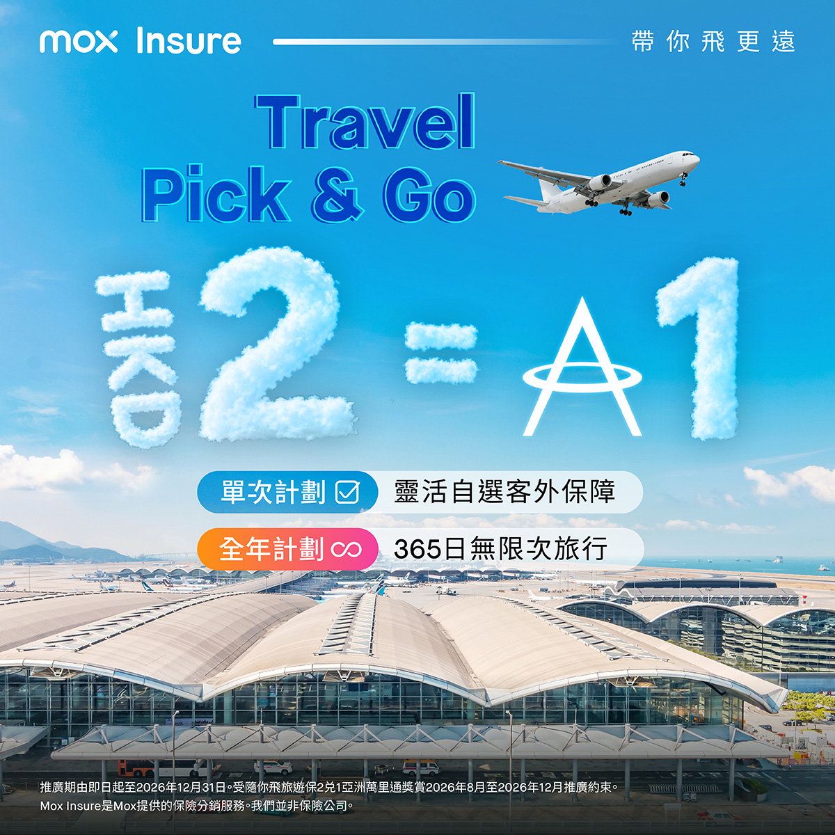 「隨你飛旅遊保」 全面保障你的旅程兼讓你賺取更多里數✈️