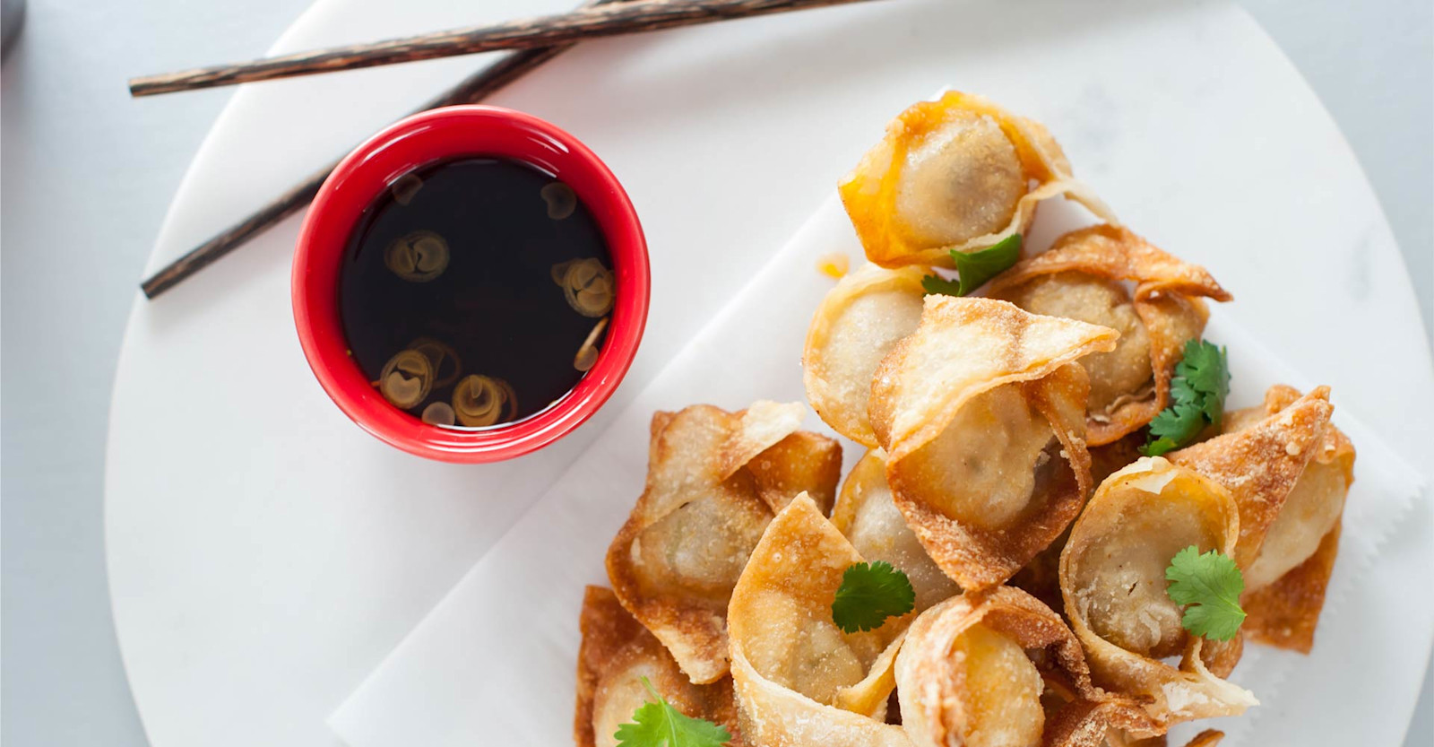 Pork Wontons with Beer Nuoc Cham Recipe Primary Image