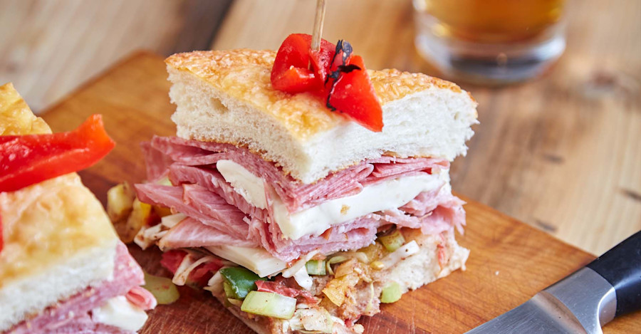 Muffaletta with IPA-Brined Veggie Relish Image