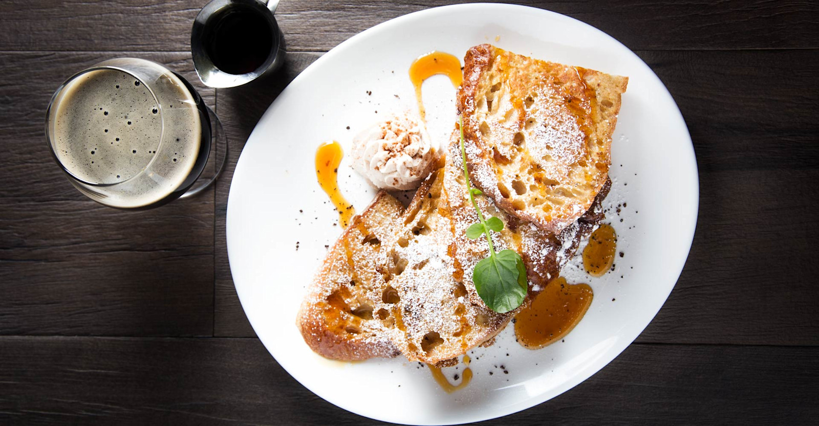 Coffee Stout French Toast with Cinnamon Whip Recipe Primary Image