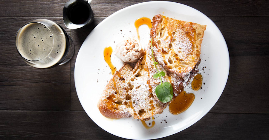 Coffee Stout French Toast with Cinnamon Whip Recipe Image