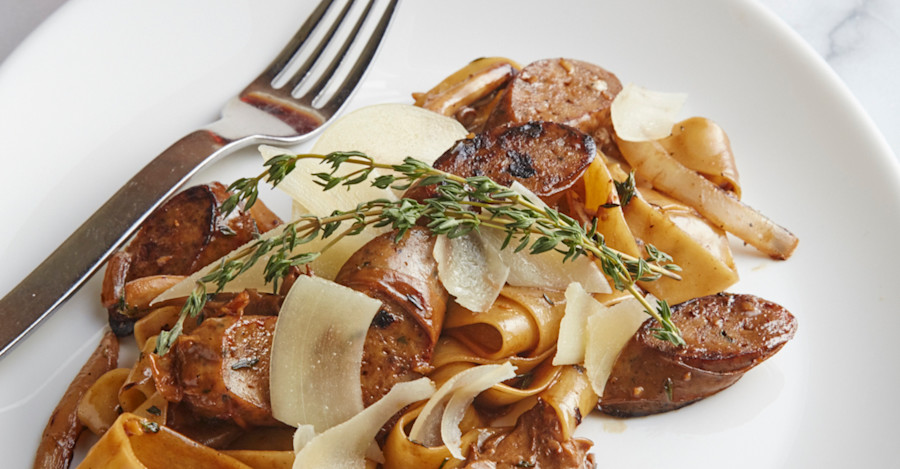 Beer Brat Pappardelle Recipe Image