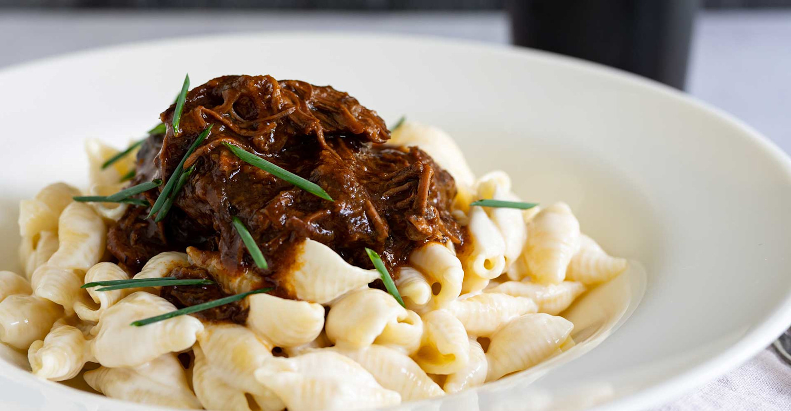 Cooking with Beer: Aged Cheddar Mac & Cheese with Stout-Braised Short Ribs Primary Image