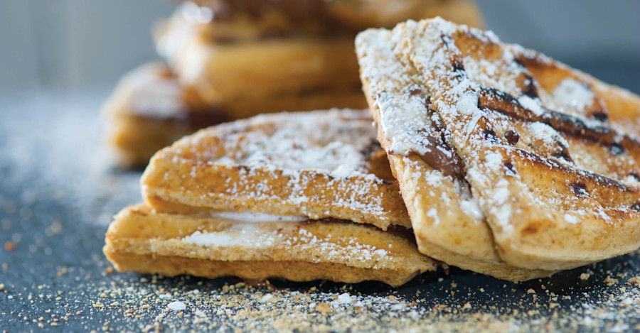 Graham Cracker Waffle S’Mores Recipe Image